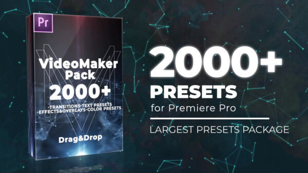 حزمة انتقالات وتأثيرات احترافية لـ Premiere Pro – أكثر من 2000 إعداد مسبق!
